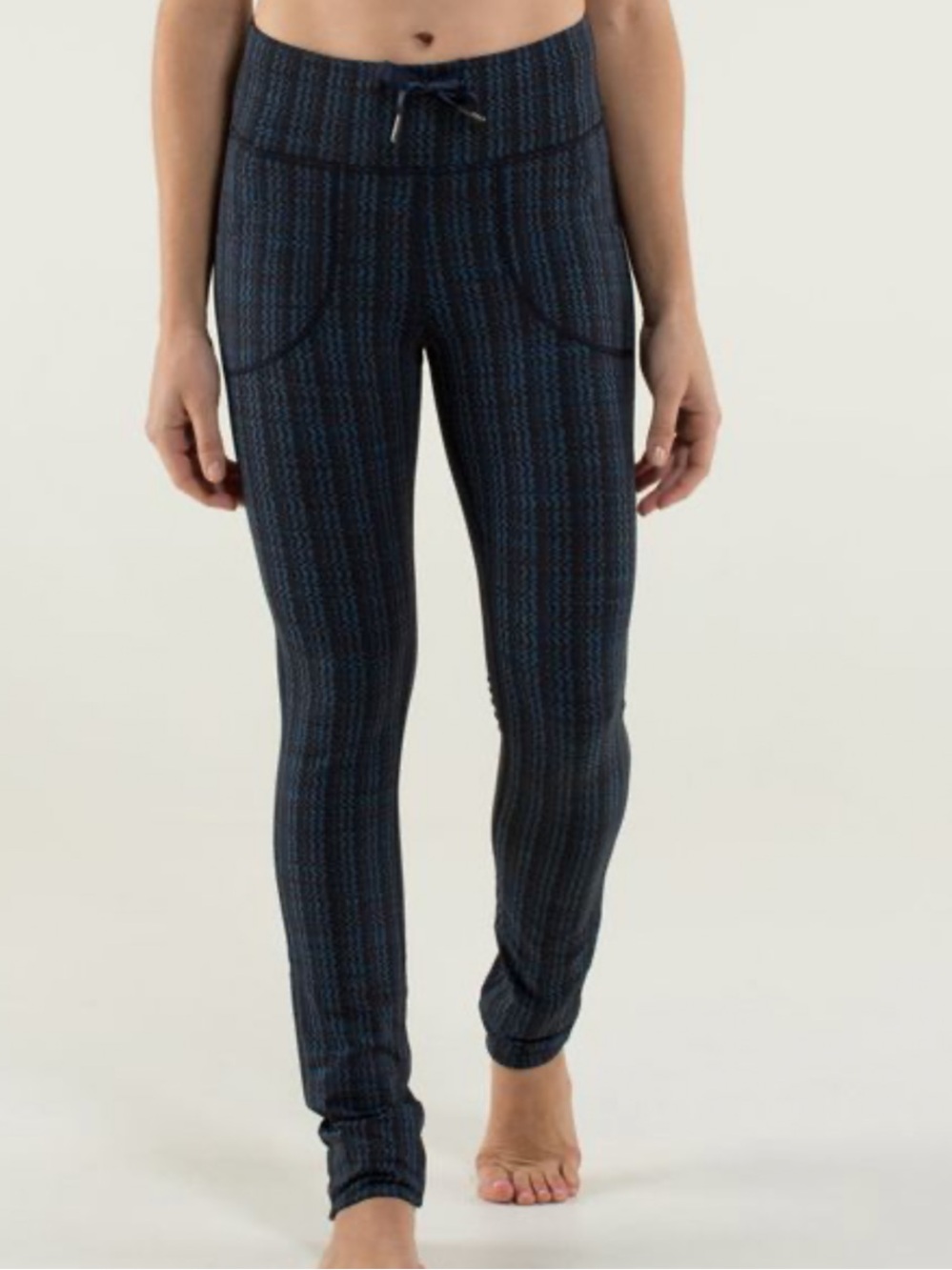 Lululemon Blue Black Skinny Will Pants Size 2